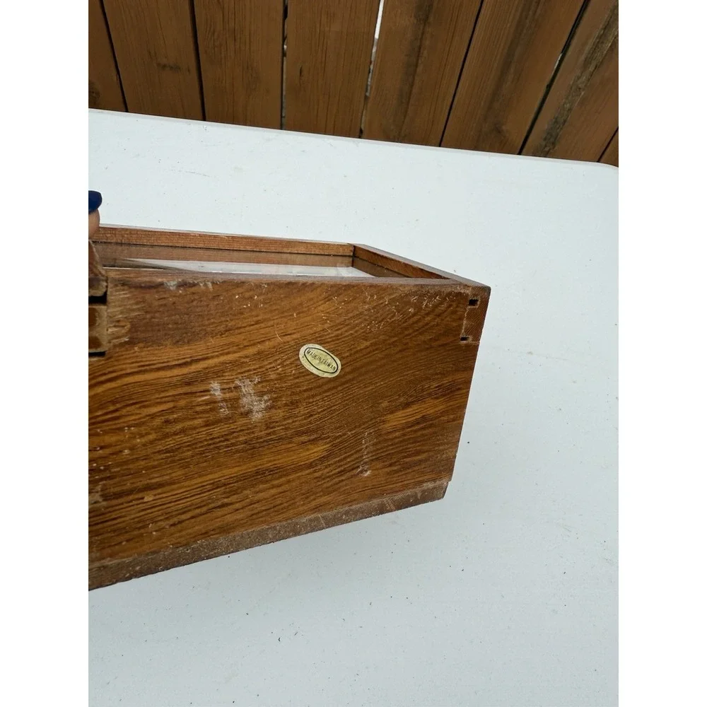 Vintage Wooden Letter‎ Napkin Holder Mirror Artificial Flowers Butterfly Mirror